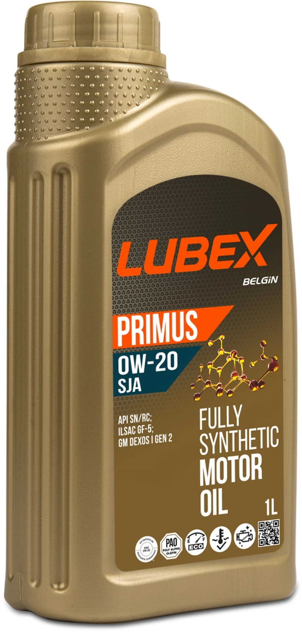 Моторное масло LUBEX Primus SJA 0W-20 синтетическое 1 л