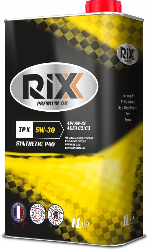 Моторное масло RIXX TP X 5W-30 синтетическое 1 л (арт. RX0021TPX)
