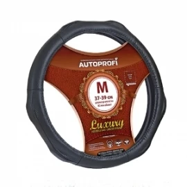 Оплётка руля Autoprofi Luxury Натуральная кожа черный M (арт. AP-1020 BK (M))