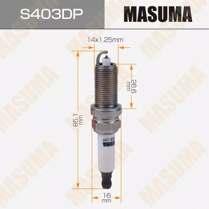 Свеча зажигания Double Platinum (PLZFR6A-11S) Masuma S403DP