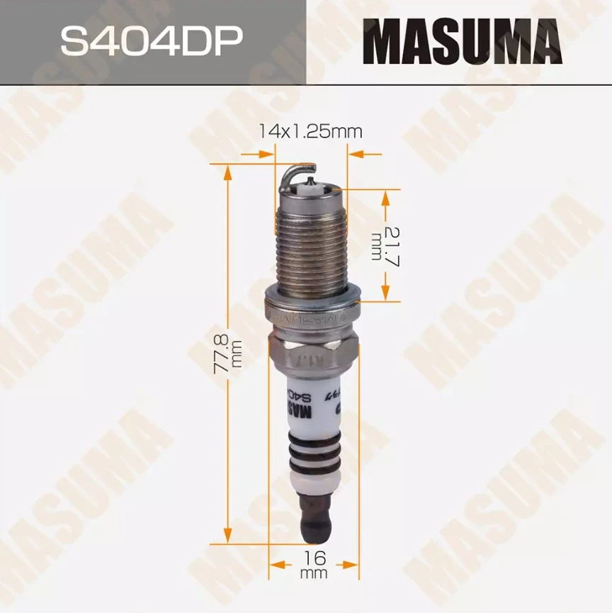Свеча зажигания Double Platinum (PZFR6R) Masuma S404DP