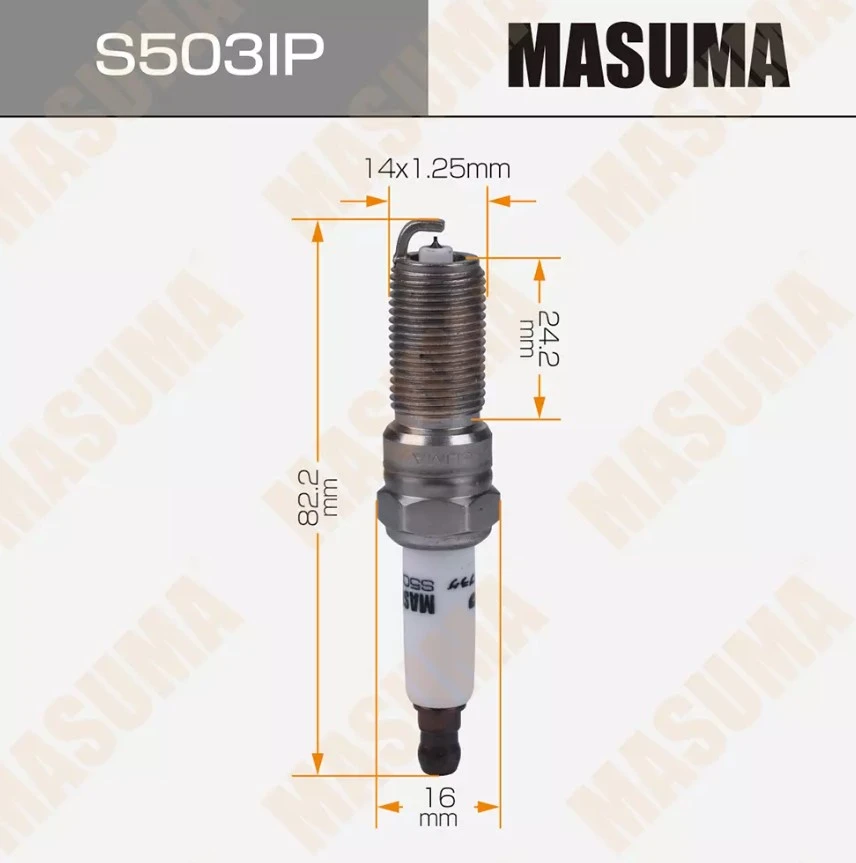 Свеча зажигания Masuma Iridium+Platinum S503IP (ILTR6G8G)
