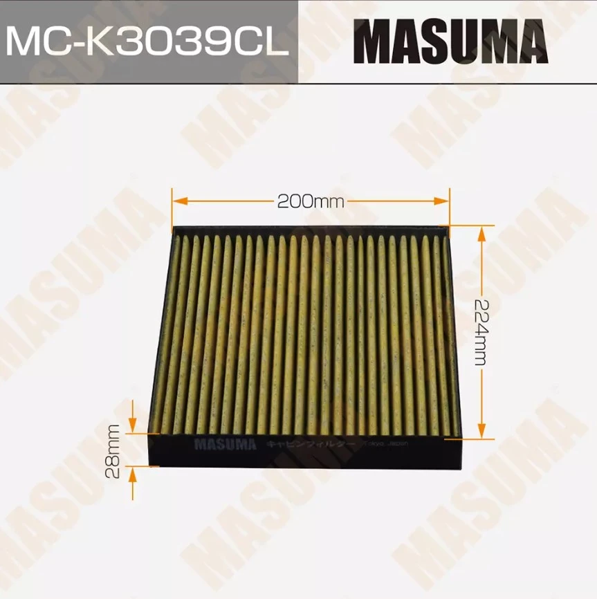 Фильтр салона угольный Masuma MC-K3039CL