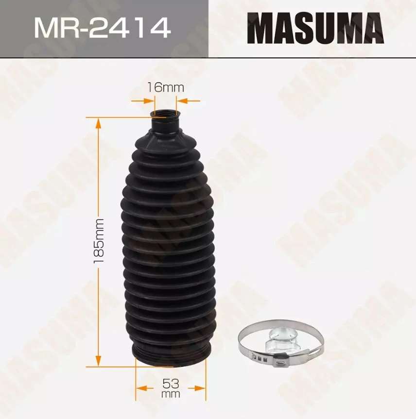 Пыльник рулевой рейки (пластик) Toyota Fortuner / GGN155L, хомут в комплекте Masuma MR-2414