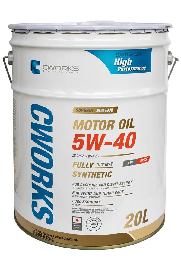 Моторное масло CWORKS SUPERIA 5W-40 синтетическое 20 л
