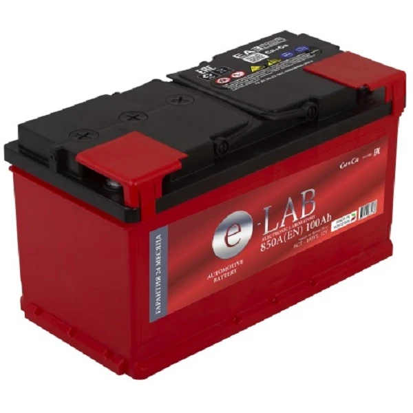 Аккумулятор легковой E-Lab 100 а/ч 850А Прямая полярность