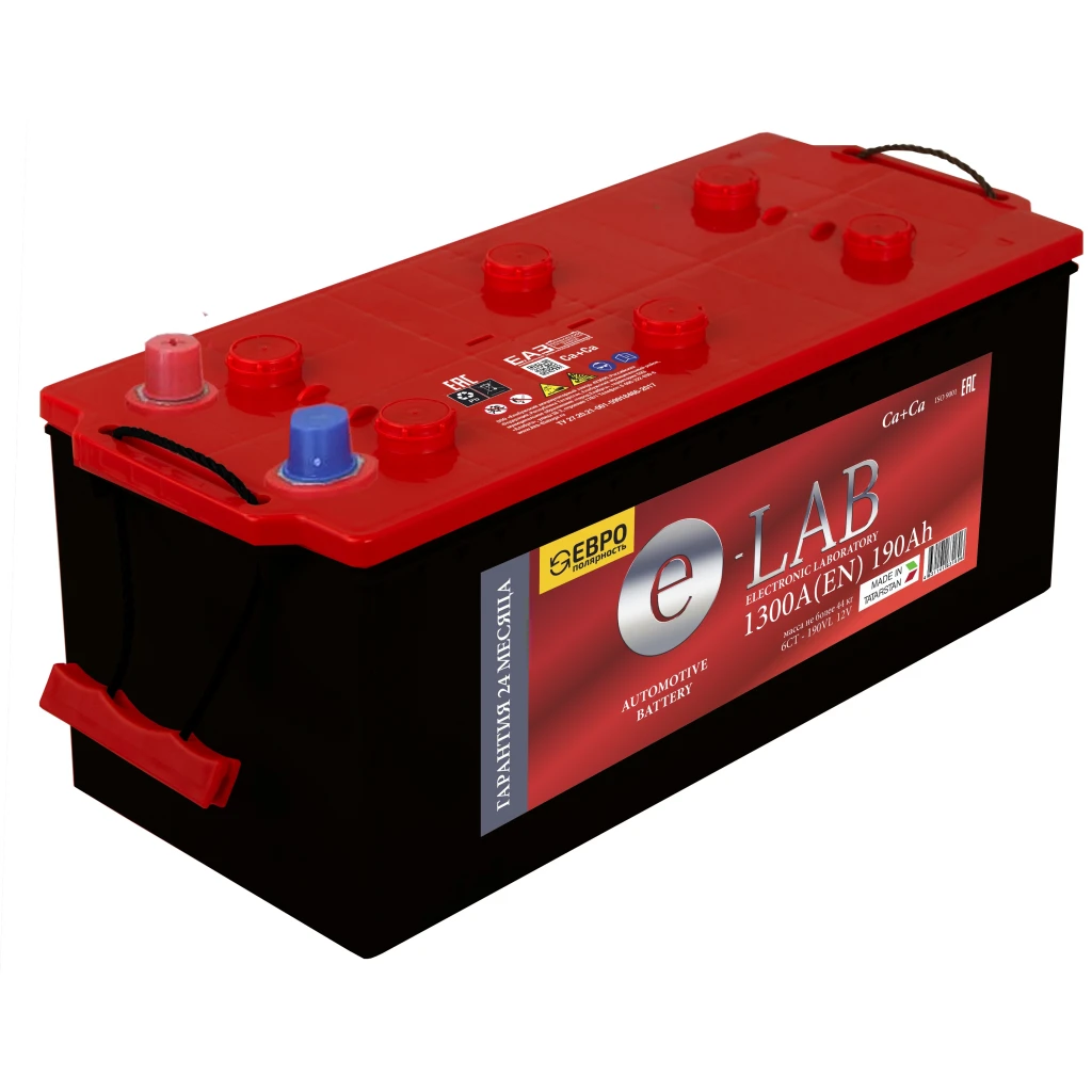 Аккумулятор грузовой E-Lab 190 а/ч 1 300А Обратная полярность