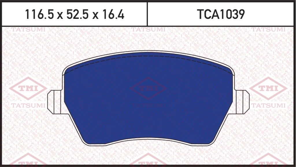 Колодки тормозные дисковые передние Tatsumi TCA1039