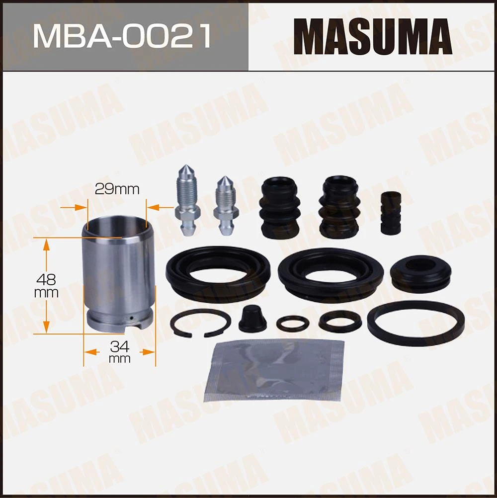 Ремкомплект тормозного суппорта с поршнем Masuma MBA-0021