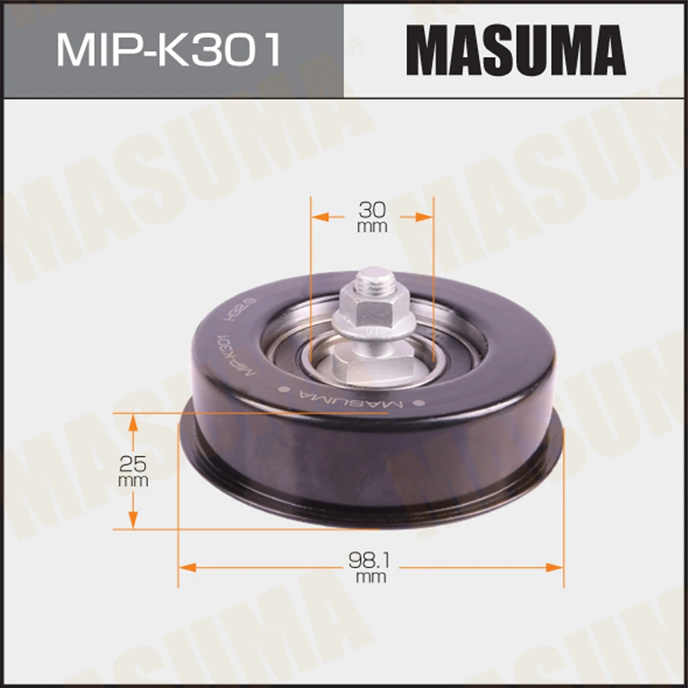 Ролик обводной ремня привода навесного оборудования Masuma MIP-K301