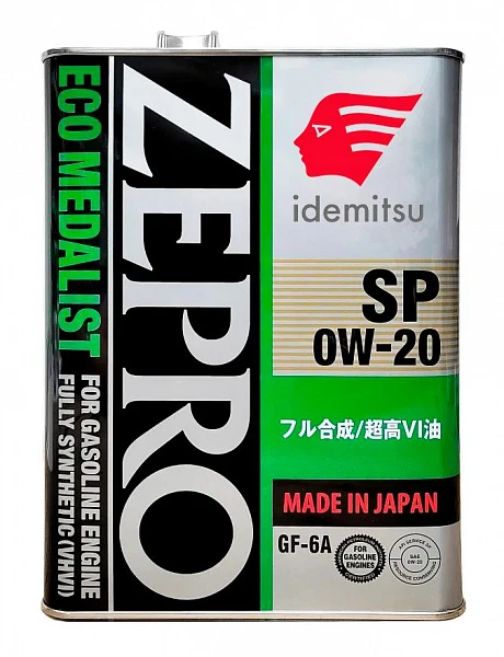 Моторное масло Idemitsu Zepro Eco Medalist FS 0W-20 синтетическое 4 л
