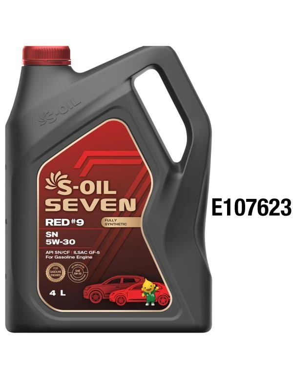 Моторное масло S-OIL Seven RED #9 5W-30 синтетическое 4 л