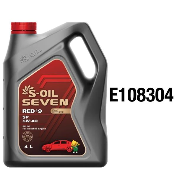 Моторное масло S-OIL Seven RED #9 5W-40 синтетическое 4 л (арт. E108304)