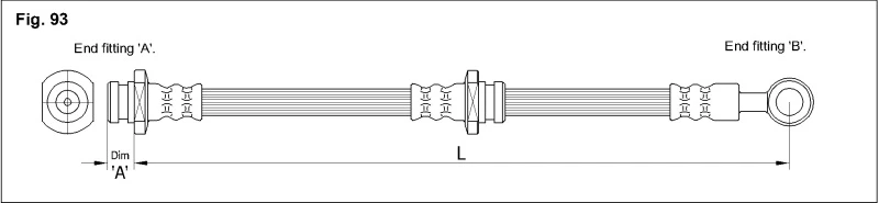 Шланг тормозной передний правый K&K FT0670