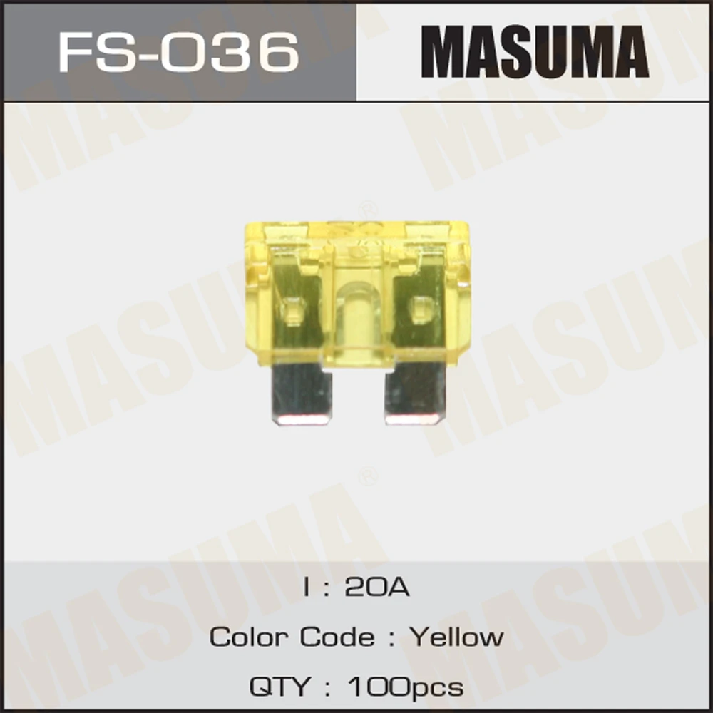 Предохранитель флажковый Стандарт 20А Masuma FS-036