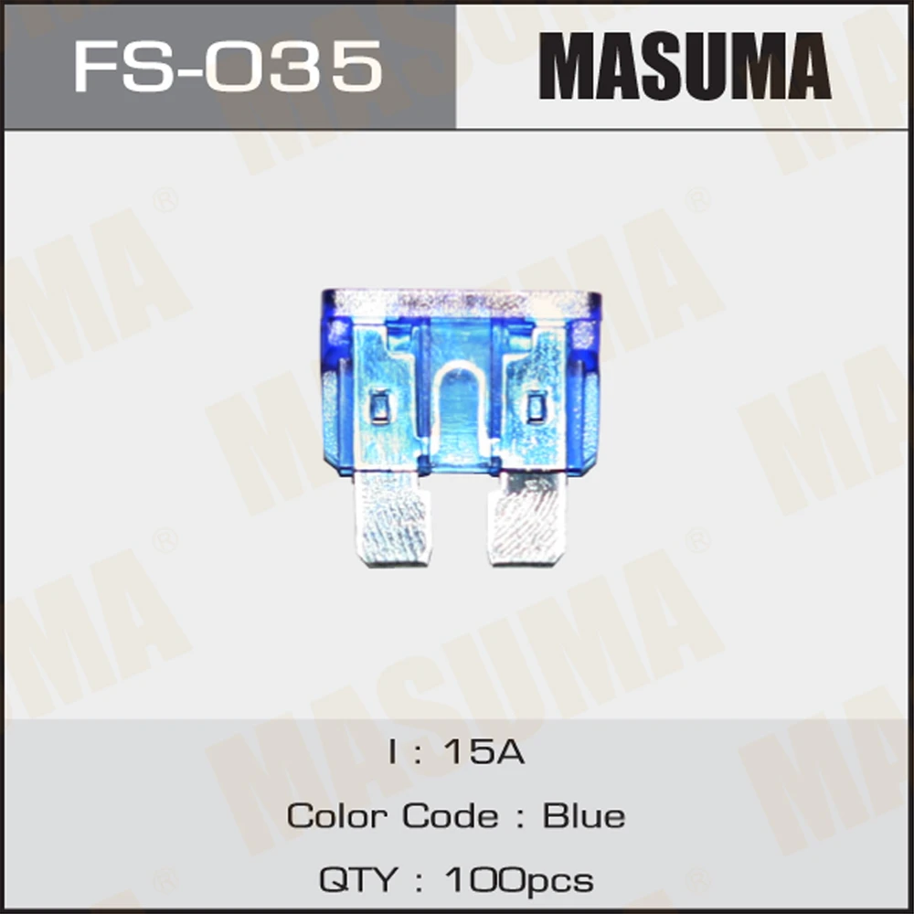 Предохранитель флажковый Стандарт 15А Masuma FS-035