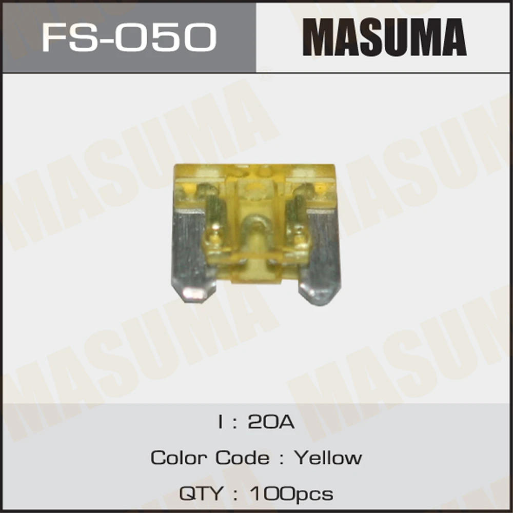 Предохранитель флажковый mini 20А Masuma FS-050