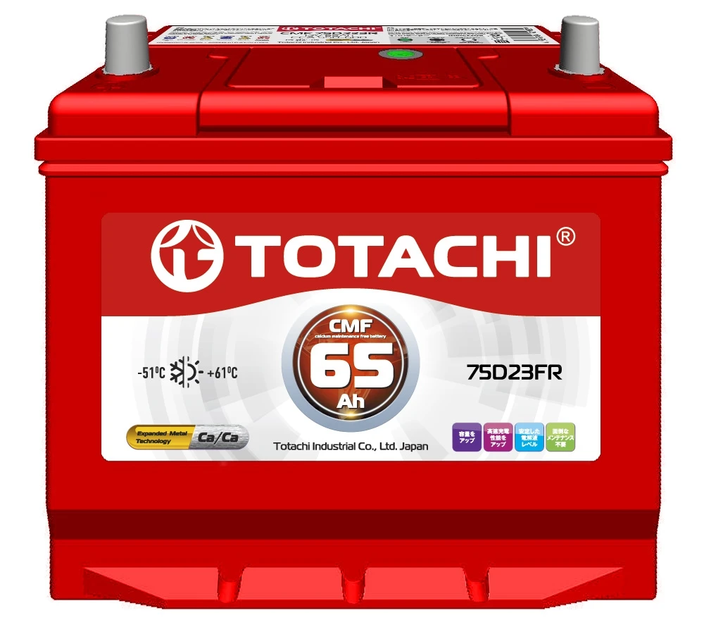 Аккумулятор легковой Totachi KOR 65 а/ч 550А Обратная полярность