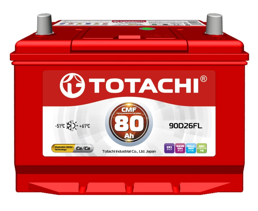 Аккумулятор легковой Totachi KOR 80 а/ч 630А Обратная полярность