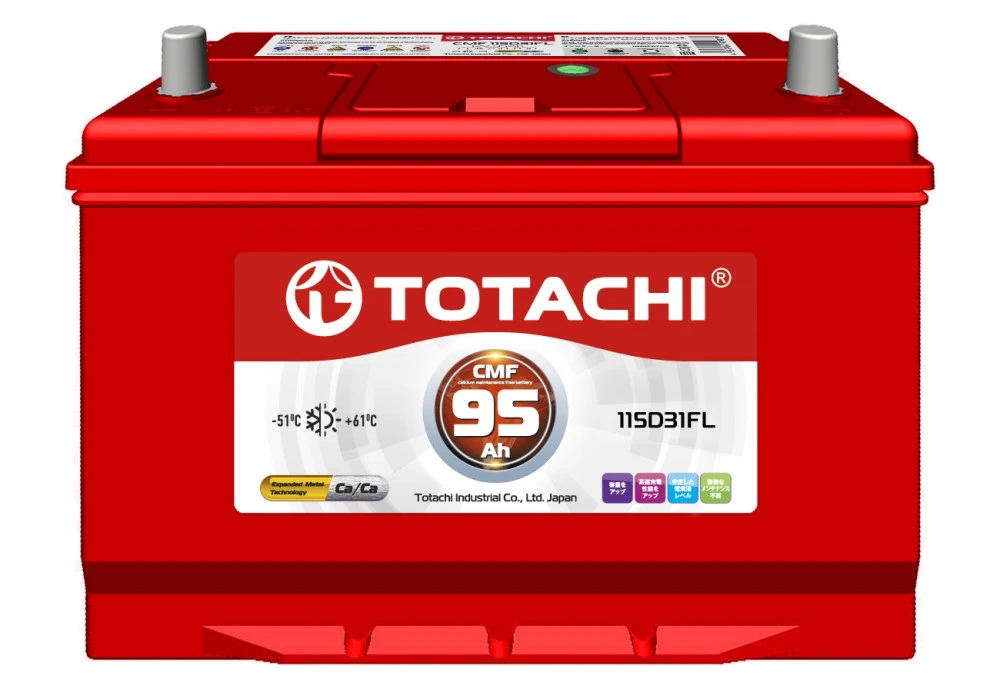 Аккумулятор легковой Totachi KOR 95 а/ч 830А Обратная полярность