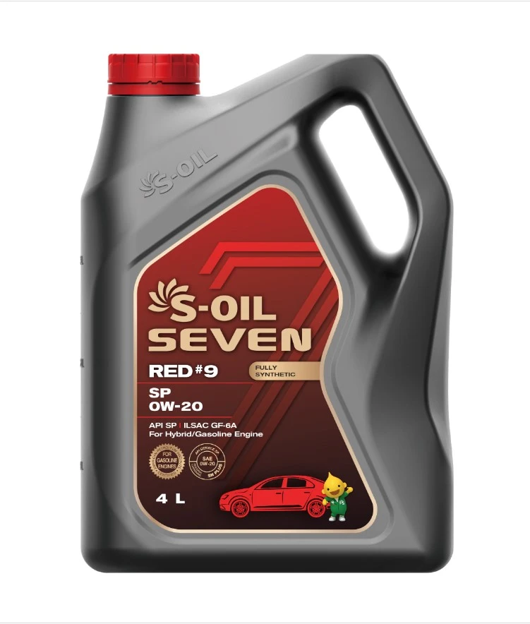 Моторное масло S-OIL Seven RED #9 0W-20 синтетическое 4 л