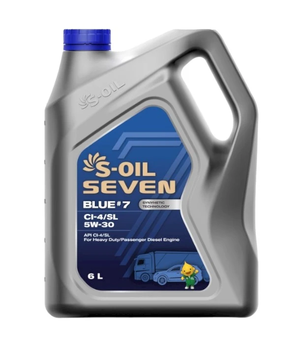 Моторное масло S-OIL Seven BLUE #7 5W-30 синтетическое 6 л