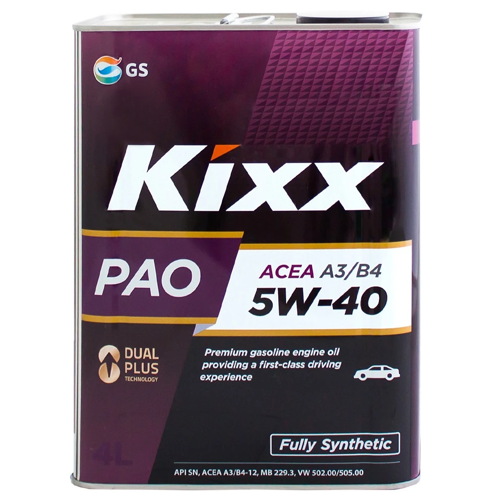 Моторное масло Kixx PAO C3 5W-40 синтетическое 4 л (арт. L211044TE1)