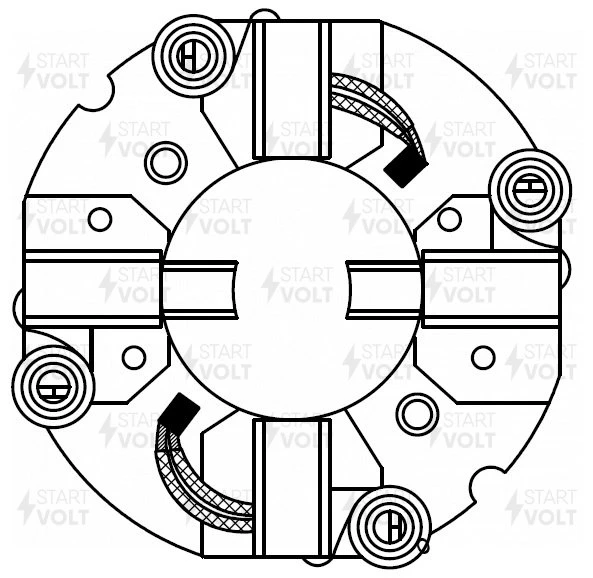 Узел щеточный стартера STARTVOLT VBS 0356