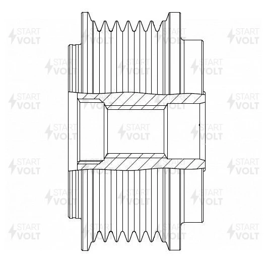 Шкив с обгонной муфтой генератора STARTVOLT SGP 1810