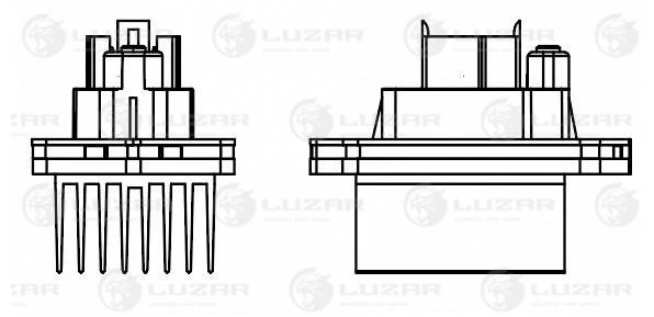 Резистор электровентилятора отопления Luzar LFR 1027