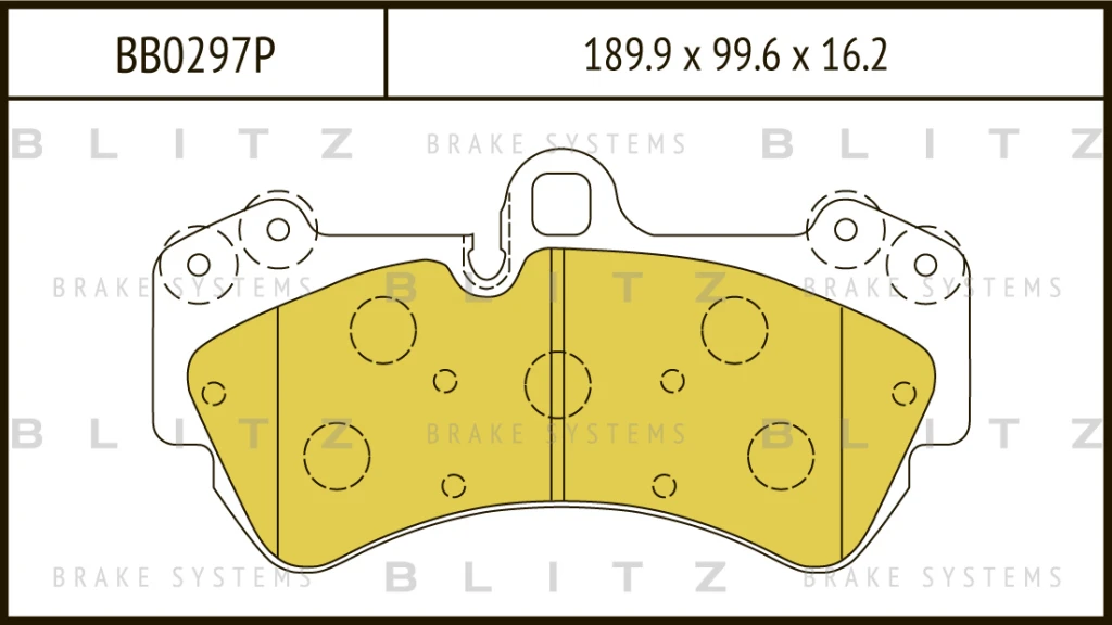 Колодки тормозные дисковые BLITZ BB0297P
