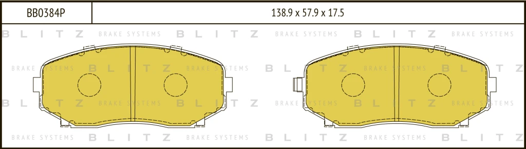 Колодки тормозные дисковые передние MAZDA CX-7 07- BLITZ BB0384P