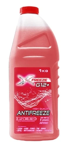 Антифриз X-Freeze Red G12+ красный -40°С 1 кг