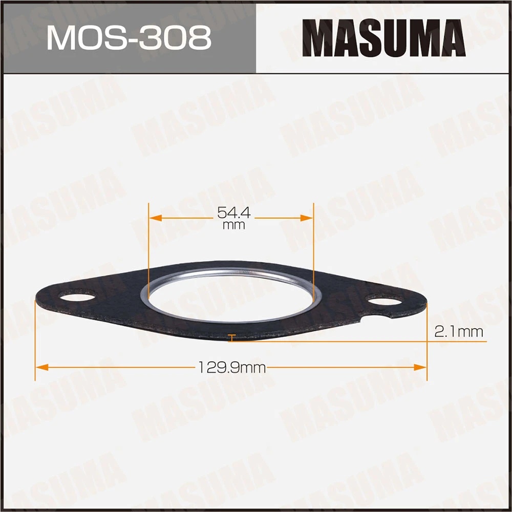 Прокладки глушителя 54.4x129.9x2.1 Masuma MOS-308