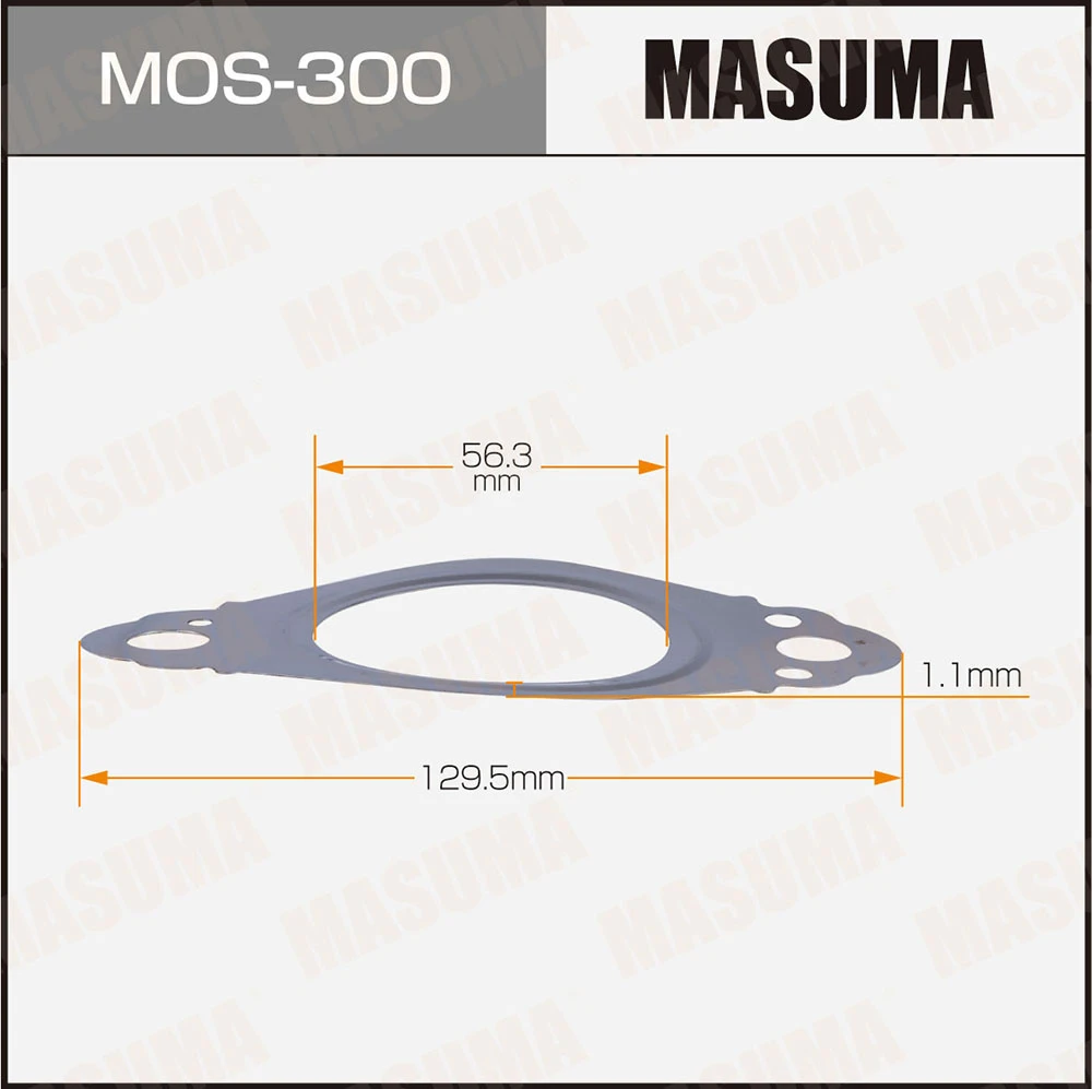 Прокладки глушителя 56.3x129.5x1.1 Masuma MOS-300