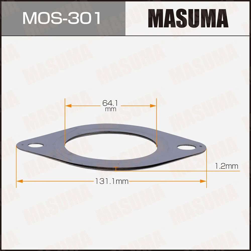 Прокладки глушителя 64.1x131.1x1.2 Masuma MOS-301