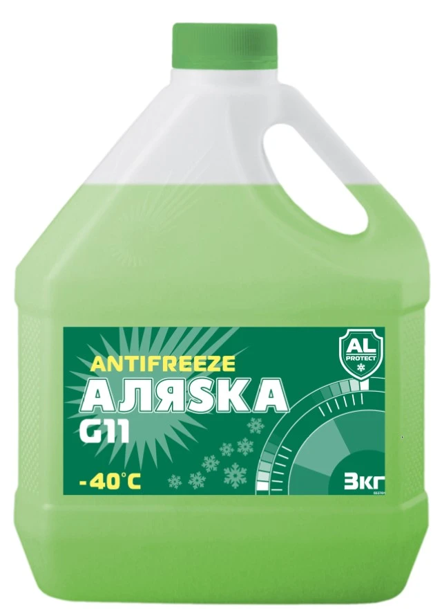 Антифриз Аляска G11 зеленый -40°С 3 кг