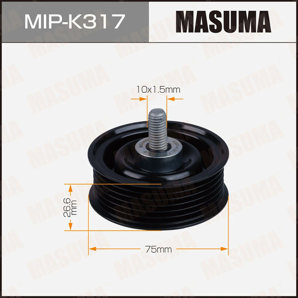 Ролик обводной ремня привода навесного оборудования Masuma MIP-K317