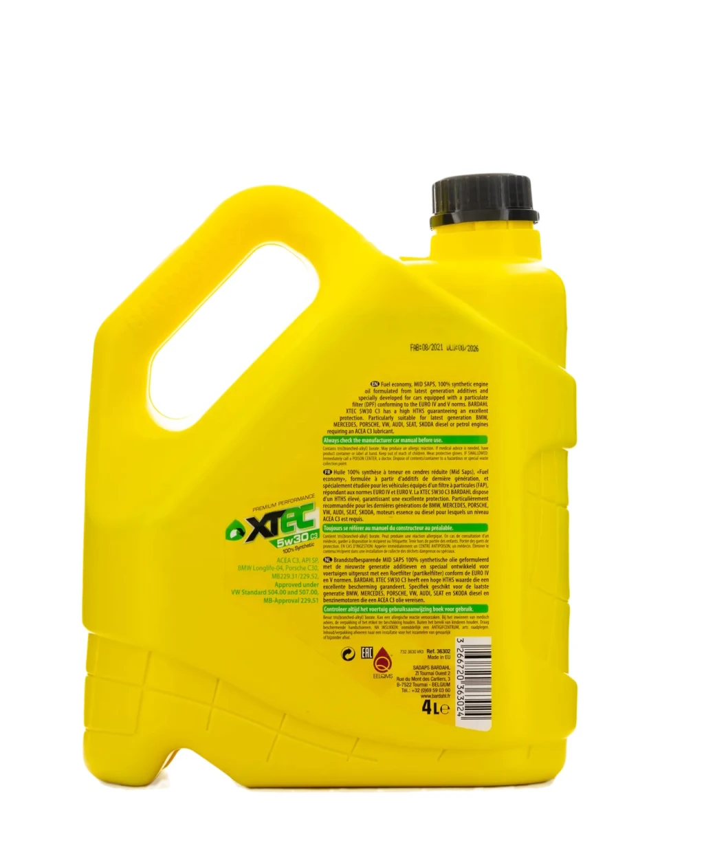 Моторное масло Bardahl XTEC C3 5W-30 синтетическое 4 л