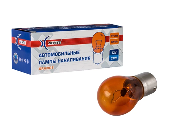 Лампа подсветки Xenite 1007164 PY21W 12V 21W BA15s оранжевая, 1