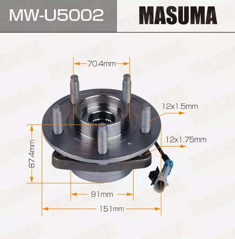 Ступица колеса передняя Masuma MW-U5002