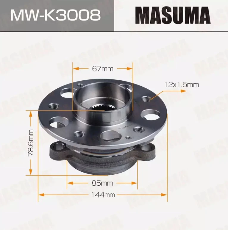 Ступица колеса передняя Masuma MW-K3008