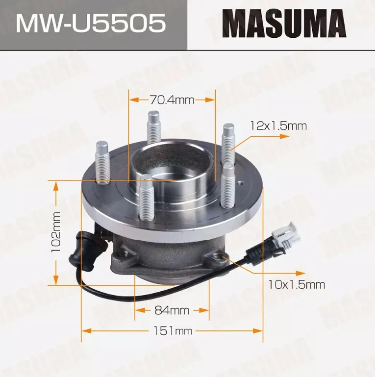 Ступица колеса задняя с ABS Masuma MW-U5505