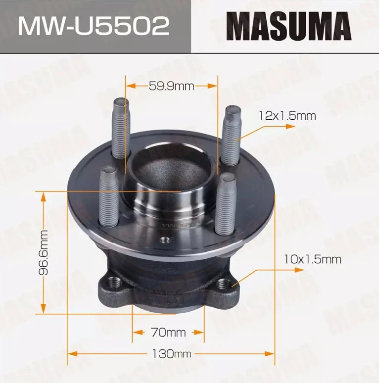Ступица колеса задняя с ABS Masuma MW-U5502