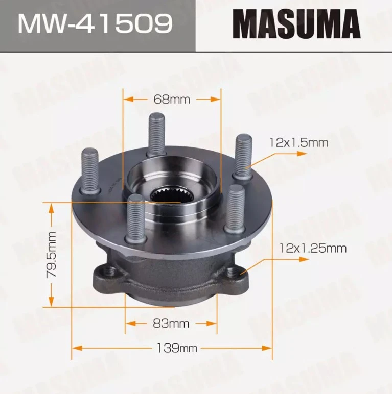 Ступица колеса задняя с ABS Masuma MW-41509