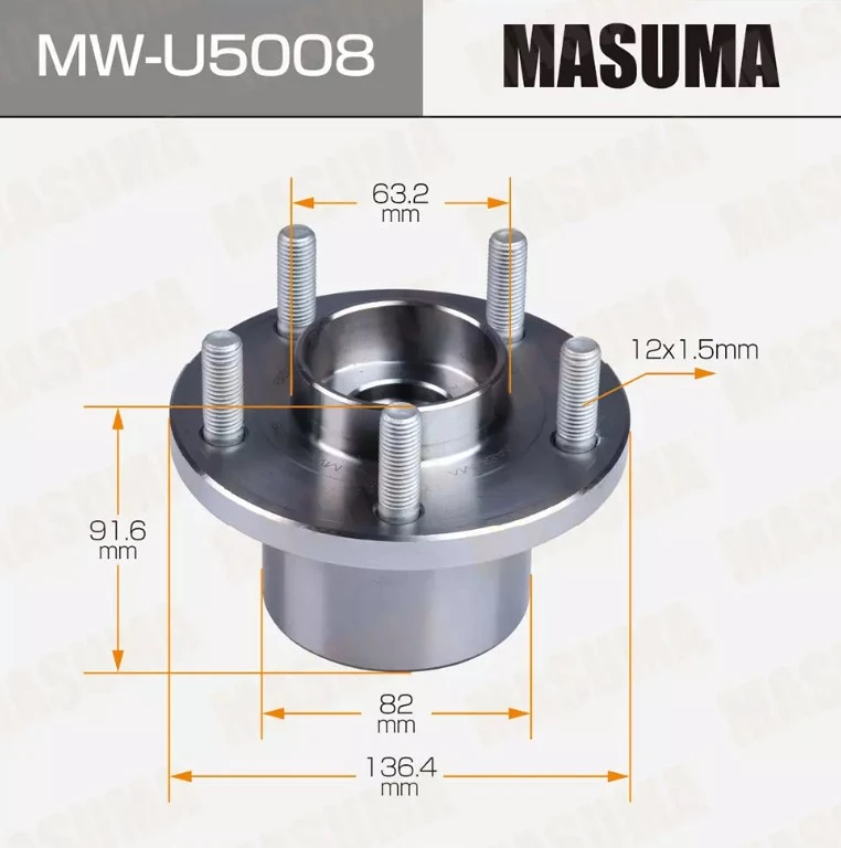Ступица колеса передняя Masuma MW-U5008