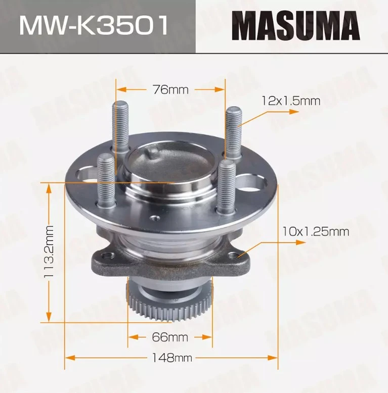 Ступица колеса задняя с ABS Masuma MW-K3501