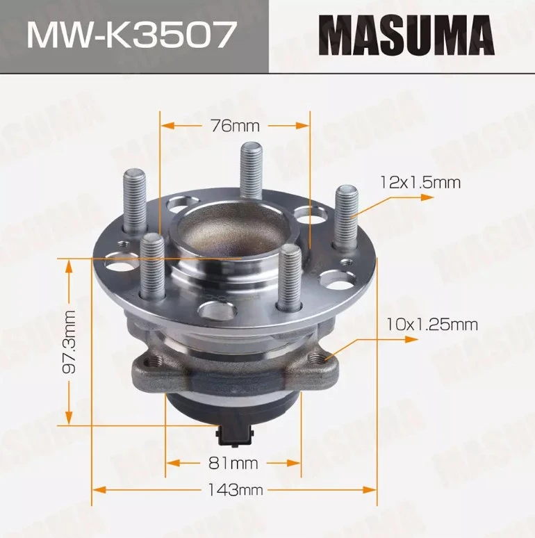 Ступица колеса задняя Masuma MW-K3507