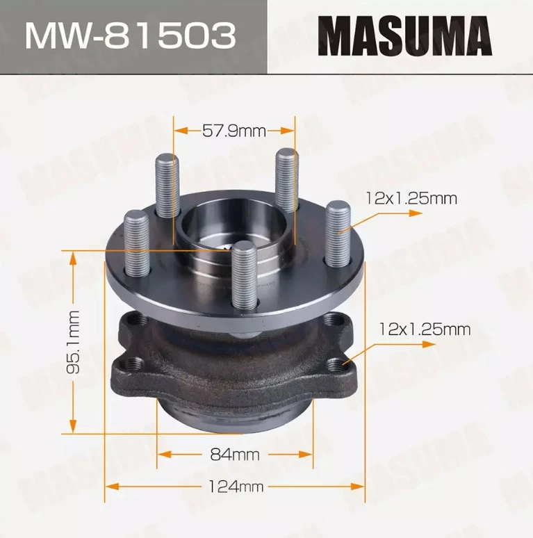 Ступица колеса задняя с ABS Masuma MW-81503
