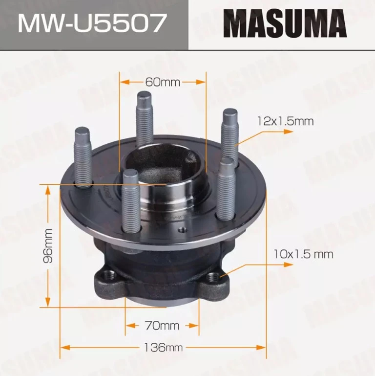 Ступица колеса задняя с ABS Masuma MW-U5507